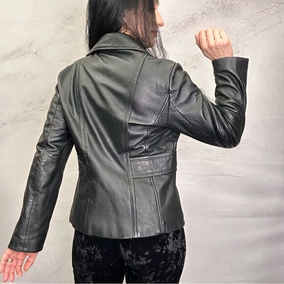 Worthington genuine leather lined jacket coat - Picture 3 of 6